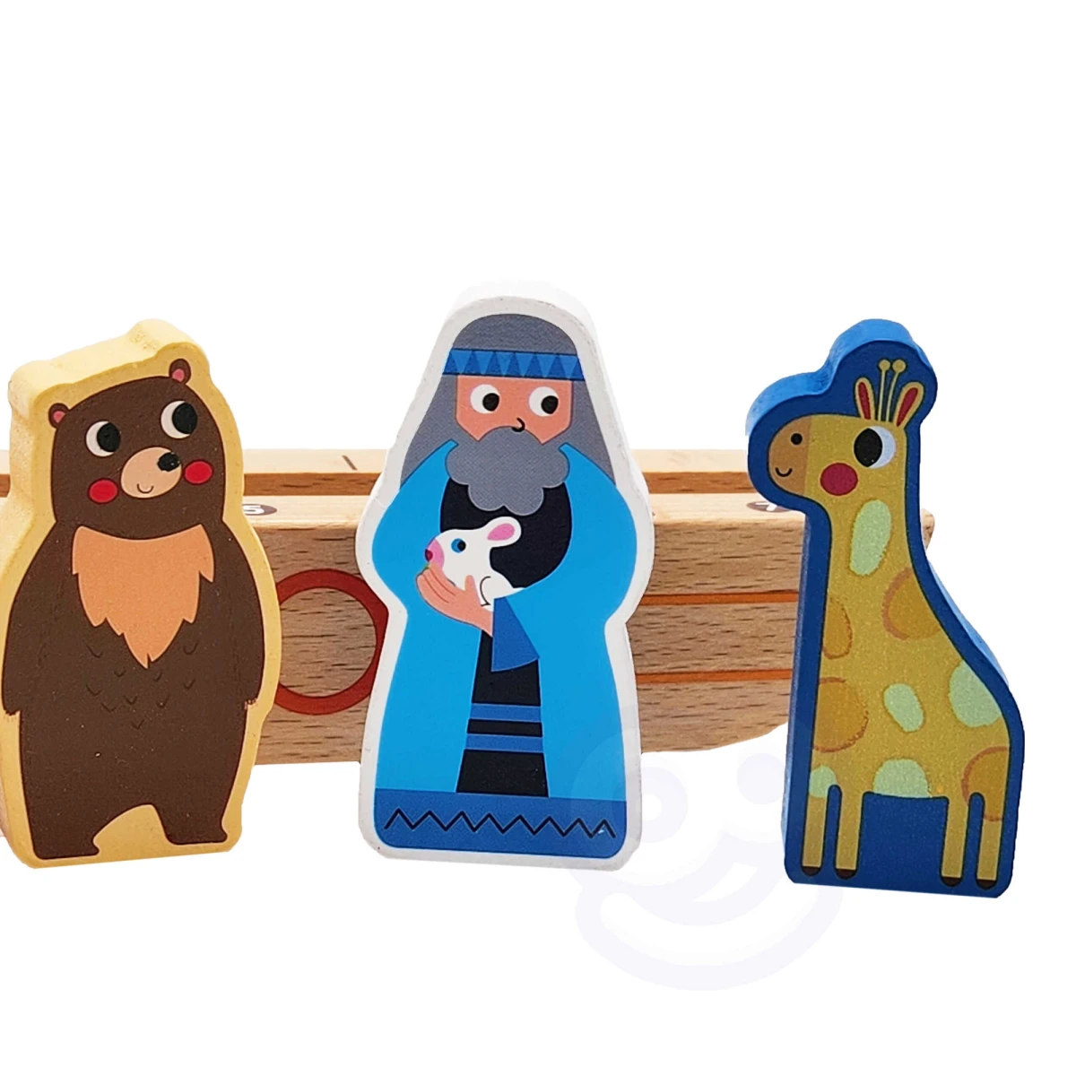 Tooky Toy Drewniana Arka Noego + Książeczka z Zagadkami | Pan Piksel