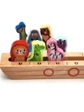 Tooky Toy Drewniana Arka Noego + Książeczka z Zagadkami | Pan Piksel
