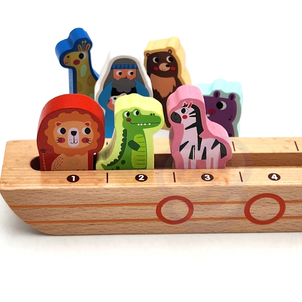 Tooky Toy Drewniana Arka Noego + Książeczka z Zagadkami | Pan Piksel