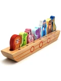 Tooky Toy Drewniana Arka Noego + Książeczka z Zagadkami | Pan Piksel