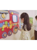 VIGA Drewniana Tablica Sensoryczna-Manipulacyjna EDU Pociąg | Pan Piksel