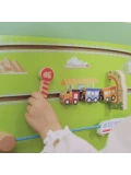 VIGA Drewniana Tablica Sensoryczna-Manipulacyjna EDU Pociąg | Pan Piksel