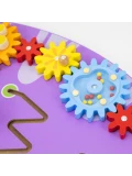 VIGA Drewniana Tablica Sensoryczna-Manipulacyjna EDU Triceratops | Pan Piksel