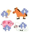DJECO Puzzle progresywne FARMA 3/4/5/6 elem. | Pan Piksel