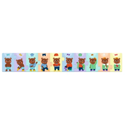 DJECO Puzzle 10 elem. UBIERANKI MISIA TEDDY'EGO | Pan Piksel