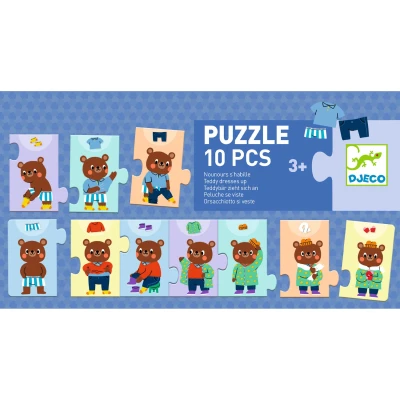 DJECO Puzzle 10 elem. UBIERANKI MISIA TEDDY'EGO | Pan Piksel