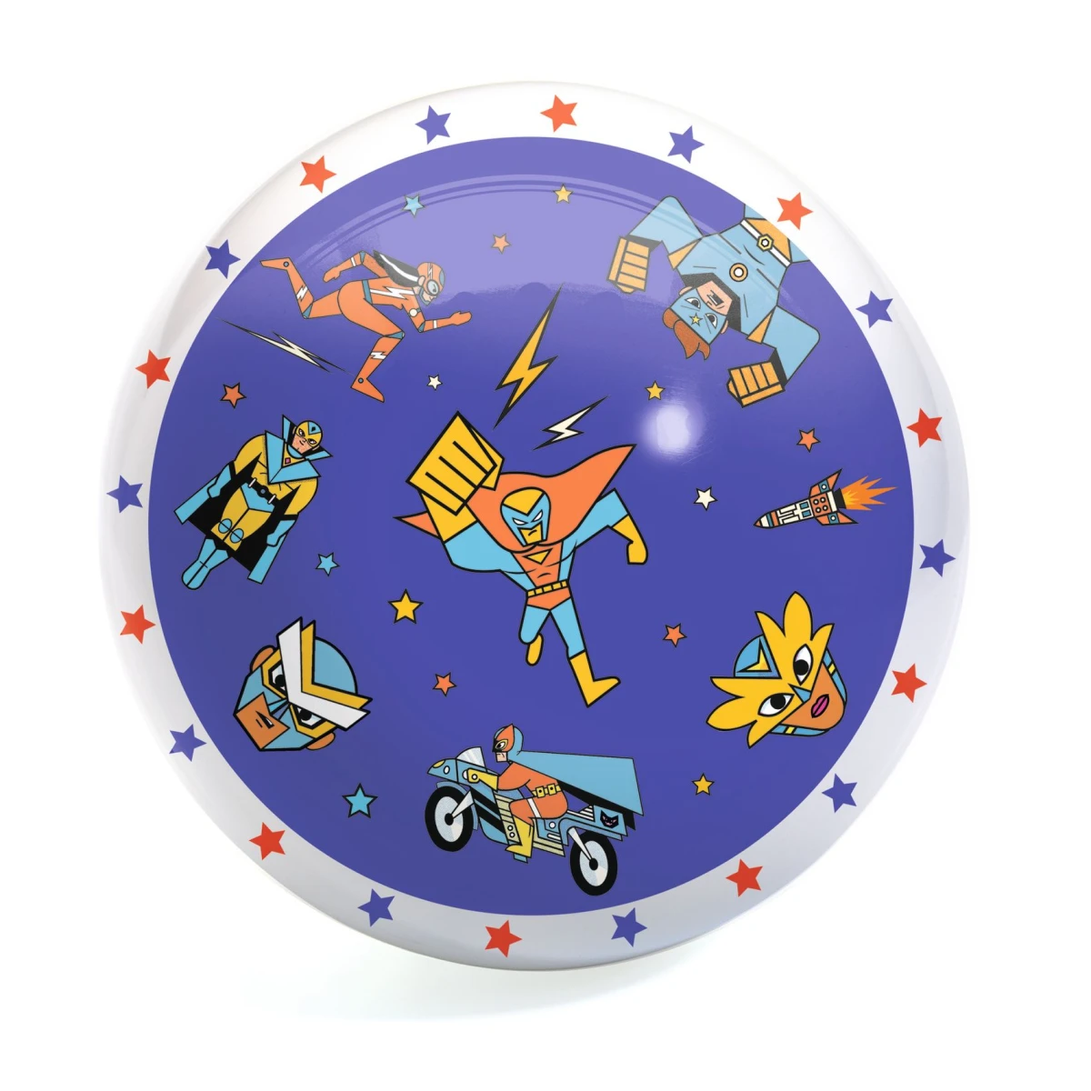 DJECO Piłka gumowa SUPERBOHATER śr. 22 cm | Pan Piksel