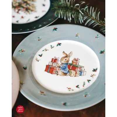 PETIT JOUR PARIS Talerz fi 20 cm Peter Rabbit Christmas Gifts | Pan Piksel
