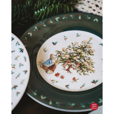 PETIT JOUR PARIS Talerz fi 20 cm Peter Rabbit Christmas Tree | Pan Piksel