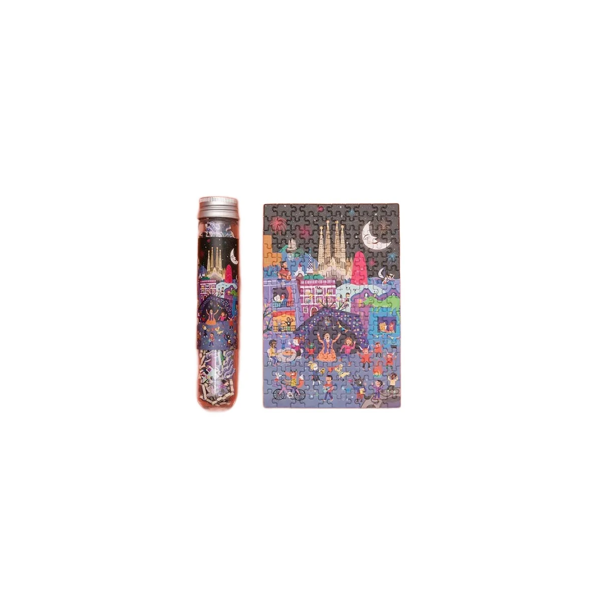 LONDJI Puzzle mikro menzurka Night in Barcelona | Pan Piksel