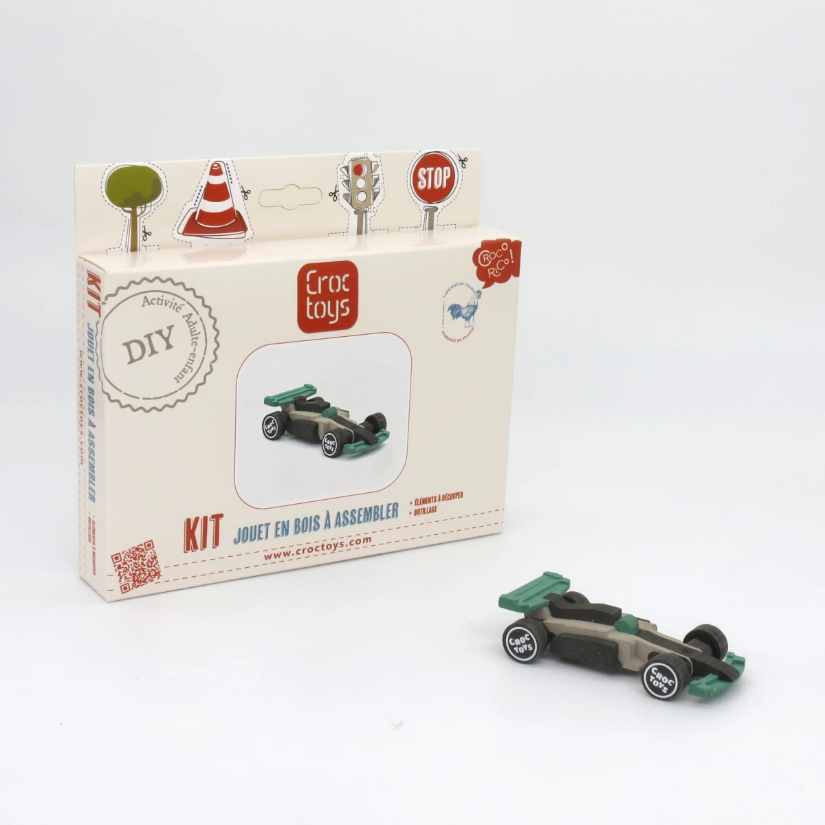 CROC TOYS DIY Drewniany pojazd: 1 x Formuła | Pan Piksel