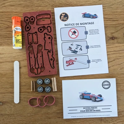 CROC TOYS DIY Drewniany pojazd: 1 x Formuła | Pan Piksel