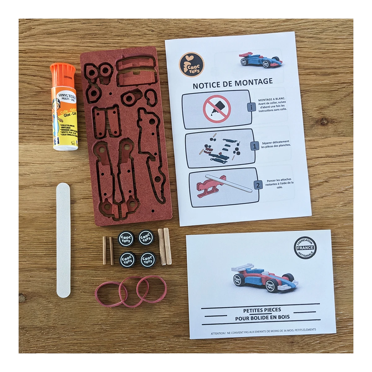 CROC TOYS DIY Drewniany pojazd: 1 x Formuła | Pan Piksel
