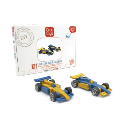 CROC TOYS DIY Drewniany pojazd: 2 x Formuła | Pan Piksel