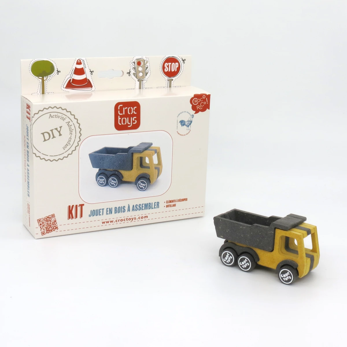 CROC TOYS DIY Drewniany pojazd: wywrotka | Pan Piksel