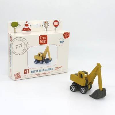 CROC TOYS DIY Drewniany pojazd: koparka | Pan Piksel
