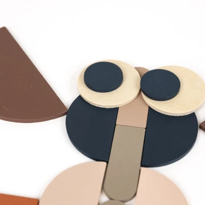 EGMONT TOYS Drewniane klocki figury do układania | Pan Piksel