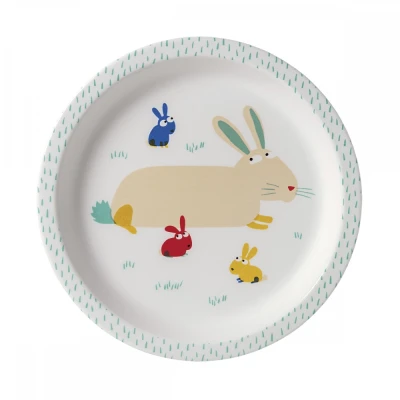 MAISON PETIT JOUR Talerz fi 18 cm dla małych dzieci Farma | Pan Piksel