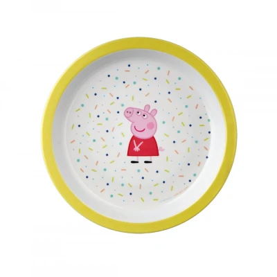 PETIT JOUR PARIS Talerzyk fi 18 cm żółty Świnka Peppa | Pan Piksel