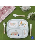 MAISON PETIT JOUR Talerz z przegródkami dla dzieci Farma | Pan Piksel