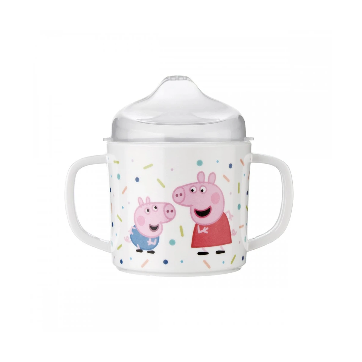 PETIT JOUR PARIS Świnka Peppa Kubek niekapek z 2 uszami | Pan Piksel