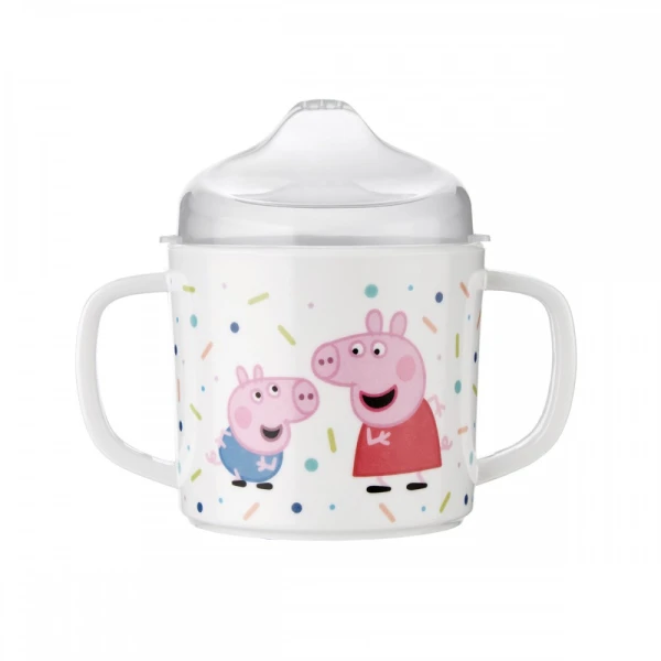 PETIT JOUR PARIS Świnka Peppa Kubek niekapek z 2 uszami | Pan Piksel