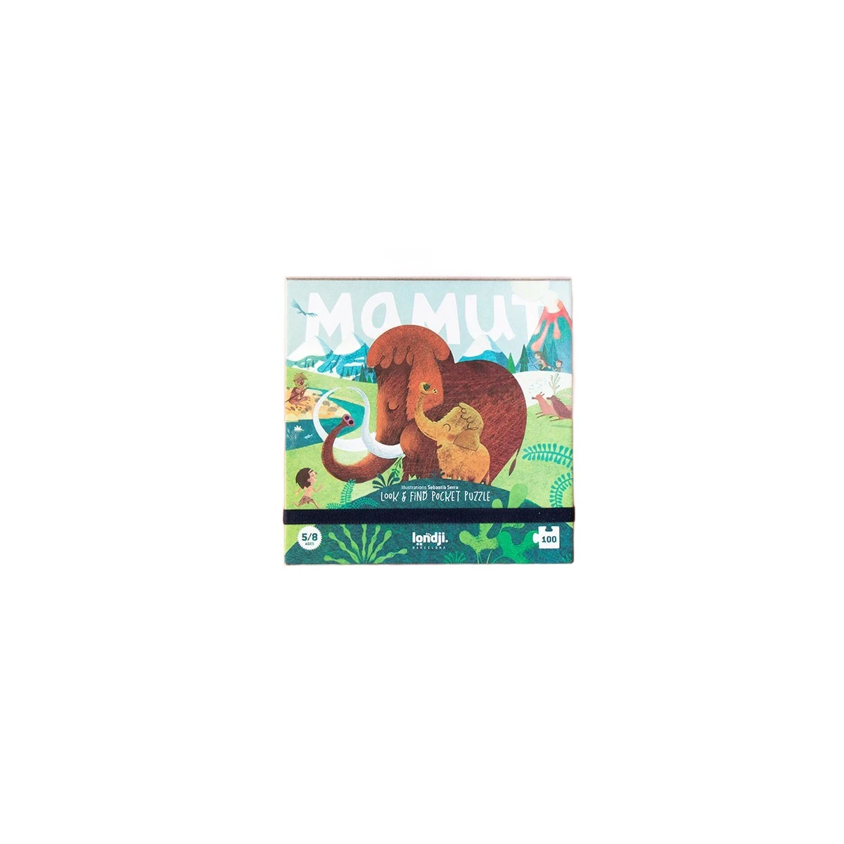LONDJI Puzzle kieszonkowe z grą obserwacyjną Mamut | Pan Piksel