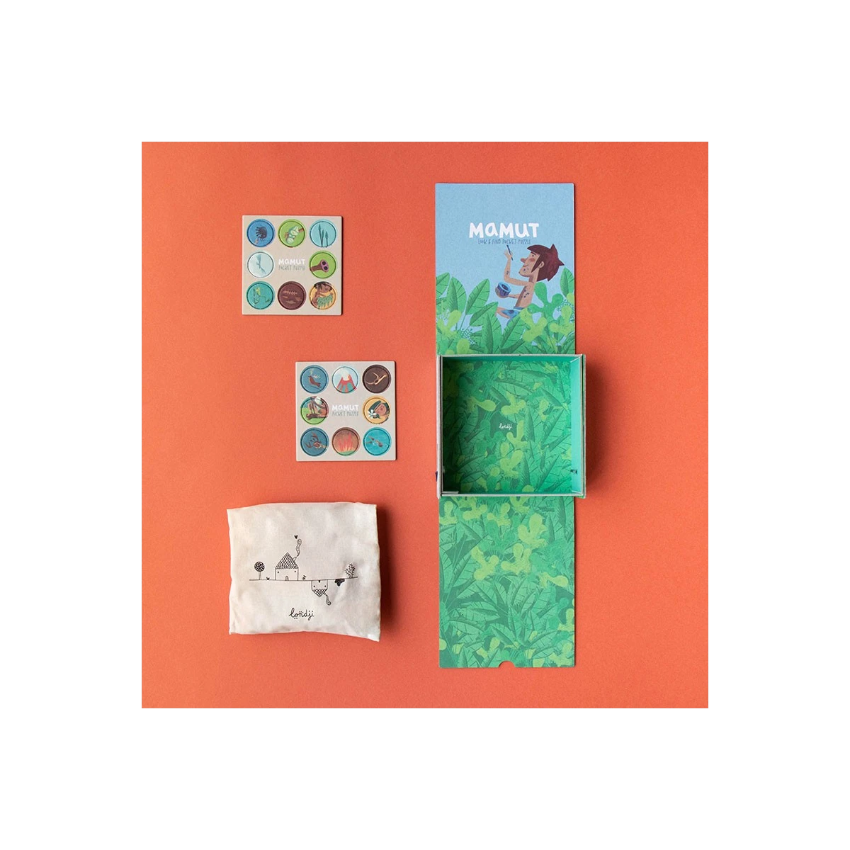 LONDJI Puzzle kieszonkowe z grą obserwacyjną Mamut | Pan Piksel