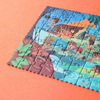 LONDJI Puzzle kieszonkowe z grą obserwacyjną Mamut | Pan Piksel