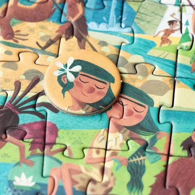 LONDJI Puzzle kieszonkowe z grą obserwacyjną Mamut | Pan Piksel