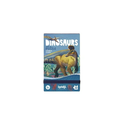 LONDJI Puzzle kieszonkowe z grą obserwacyjną Dinozaury | Pan Piksel