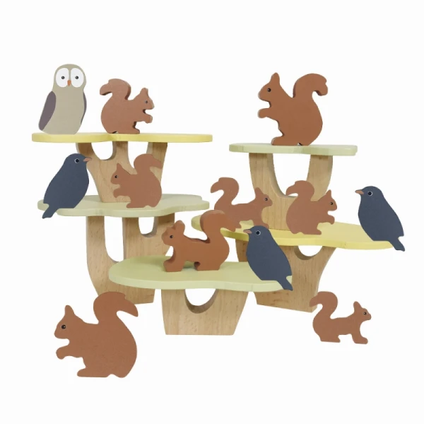 EGMONT TOYS Drewniana gra zręcznościowa balansujące wiewiórki | Pan Piksel