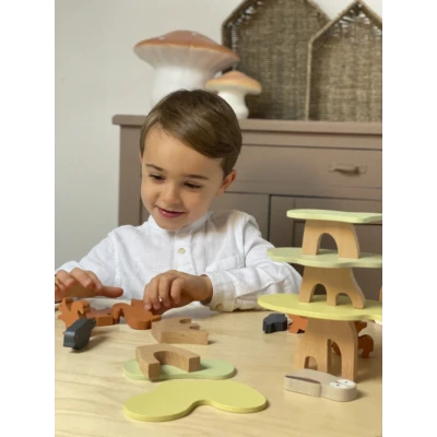 EGMONT TOYS Drewniana gra zręcznościowa balansujące wiewiórki | Pan Piksel