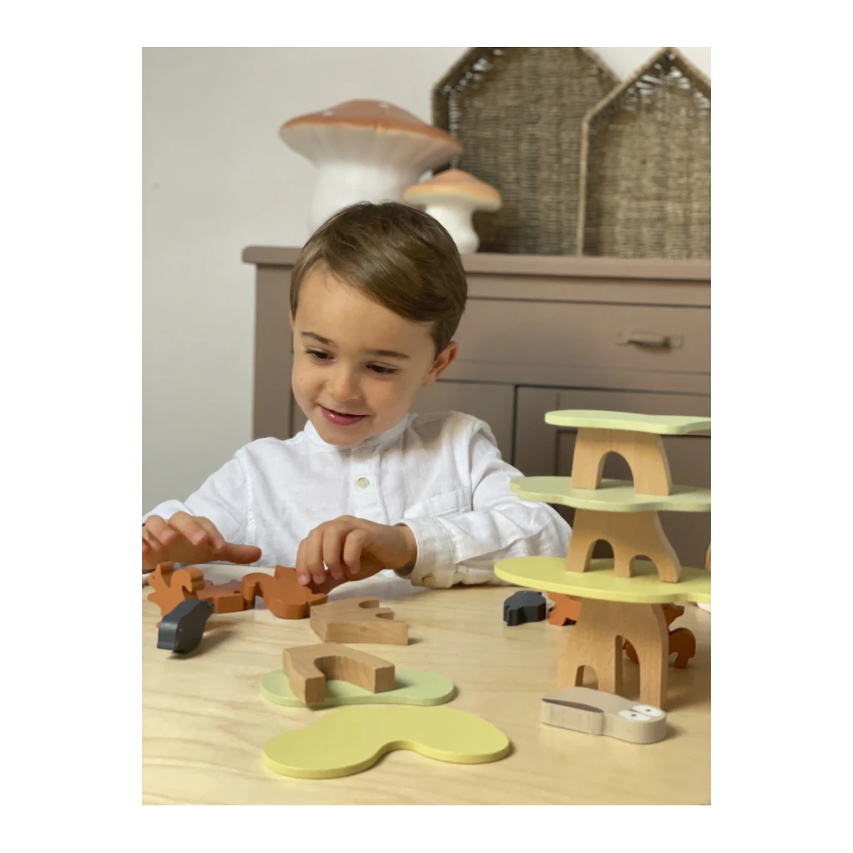 EGMONT TOYS Drewniana gra zręcznościowa balansujące wiewiórki | Pan Piksel