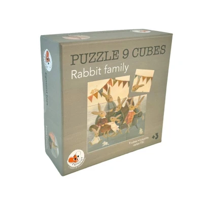 EGMONT TOYS Puzzle układanka sześciany Rodzina Króliczków | Pan Piksel