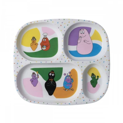 PETIT JOUR PARIS Talerz z przegródkami dla dzieci Barbapapa | Pan Piksel