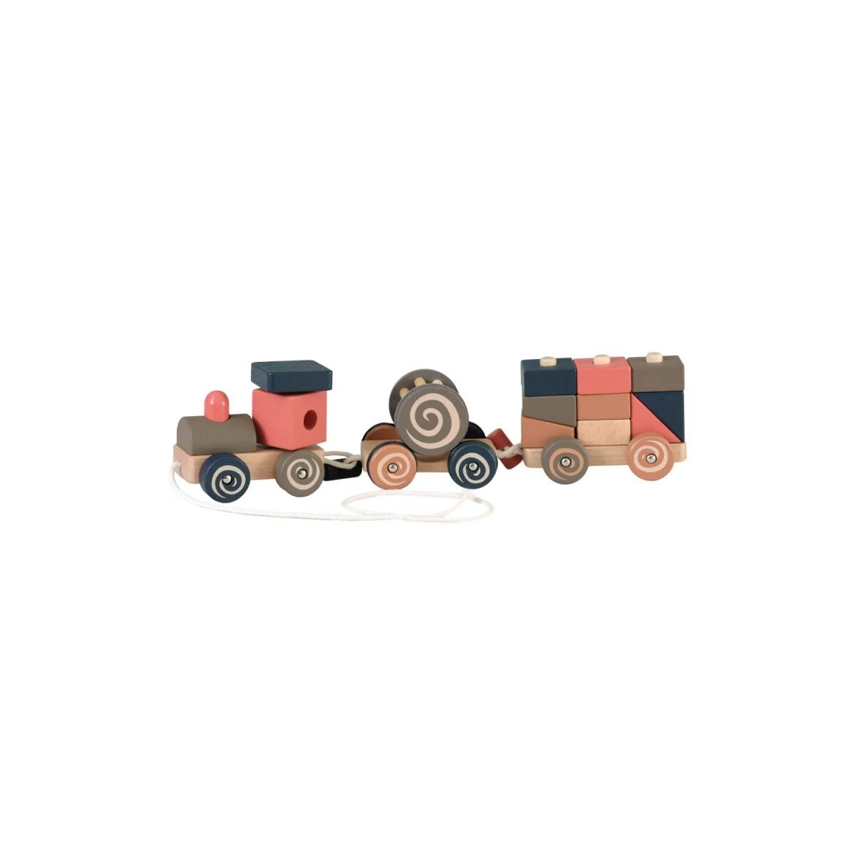 EGMONT TOYS Kolorowy drewniany pociąg układanka | Pan Piksel
