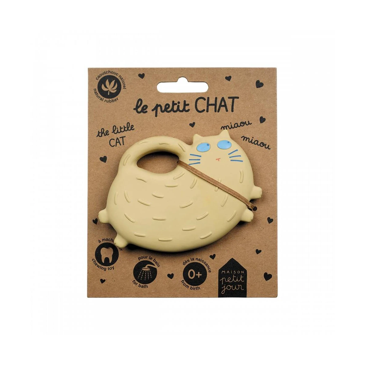 MAISON PETIT JOUR Gryzak dla dzieci Kotek | Pan Piksel