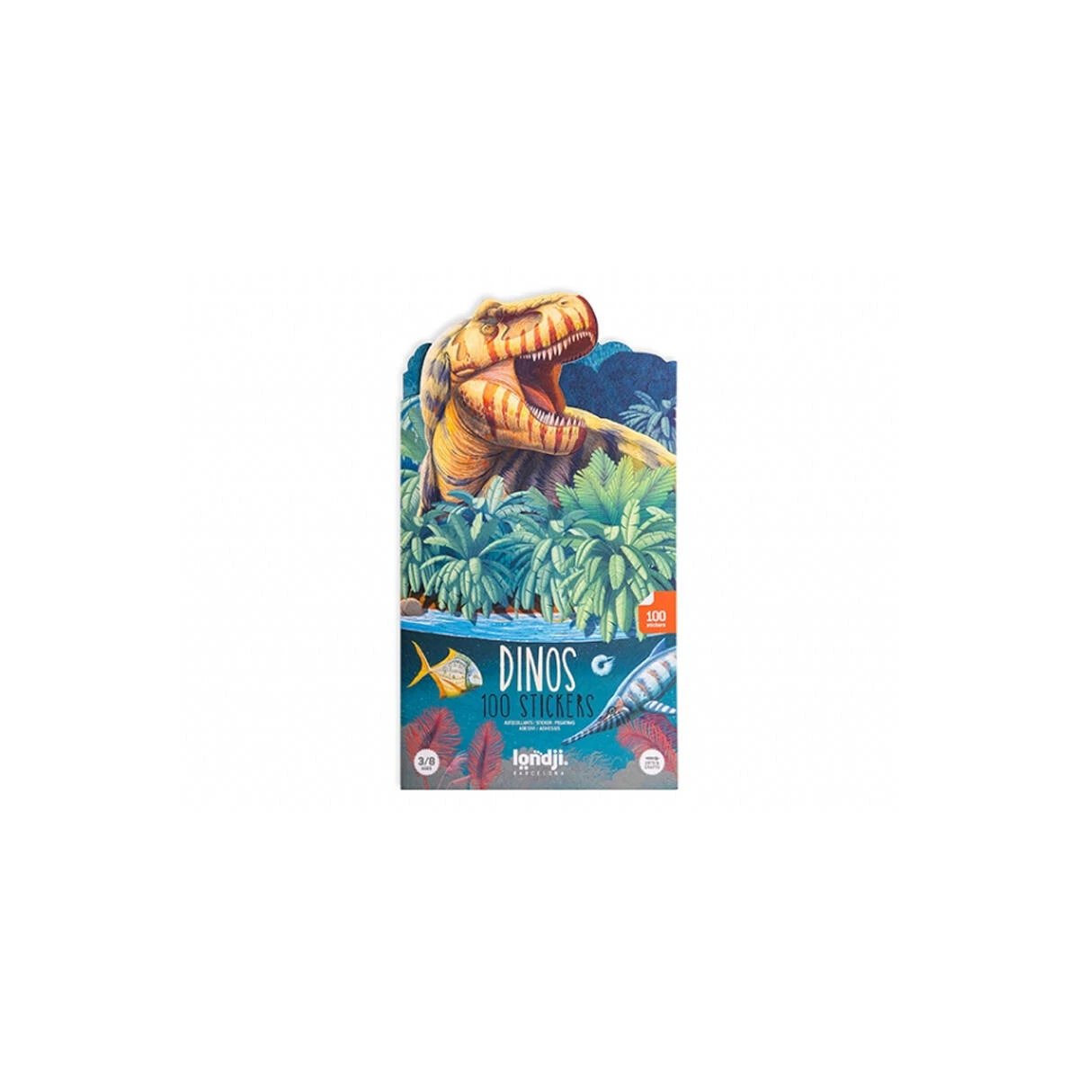LONDJI Naklejki wielorazowe Dinozaury | Pan Piksel