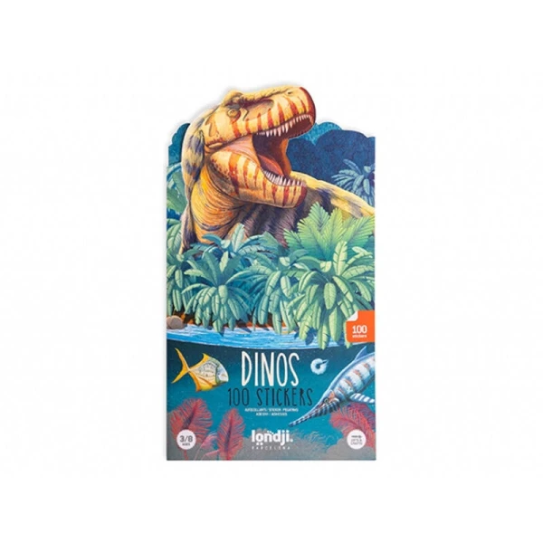 LONDJI Naklejki wielorazowe Dinozaury | Pan Piksel