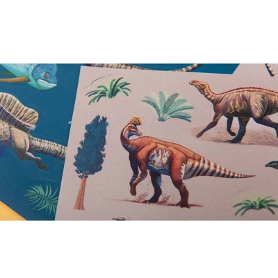 LONDJI Naklejki wielorazowe Dinozaury | Pan Piksel