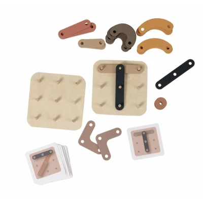 EGMONT TOYS Drewniana zabawka manualna Łącz i rysuj | Pan Piksel