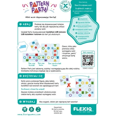 FLEXIQ Pattern Party! gra karciana | Pan Piksel