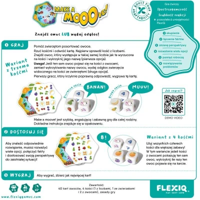 FLEXIQ Make a Mooove! gra w karty i kości | Pan Piksel