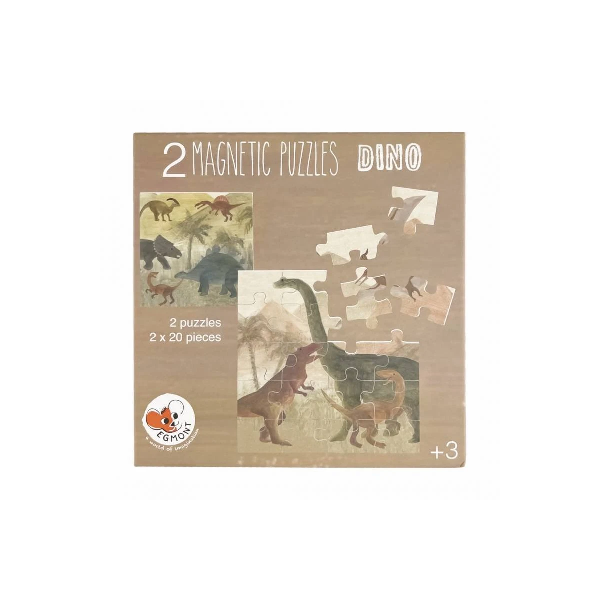 EGMONT TOYS Puzzle magnetyczne Dinozaury | Pan Piksel