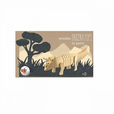 EGMONT TOYS Drewniany Triceratops do pomalowania | Pan Piksel