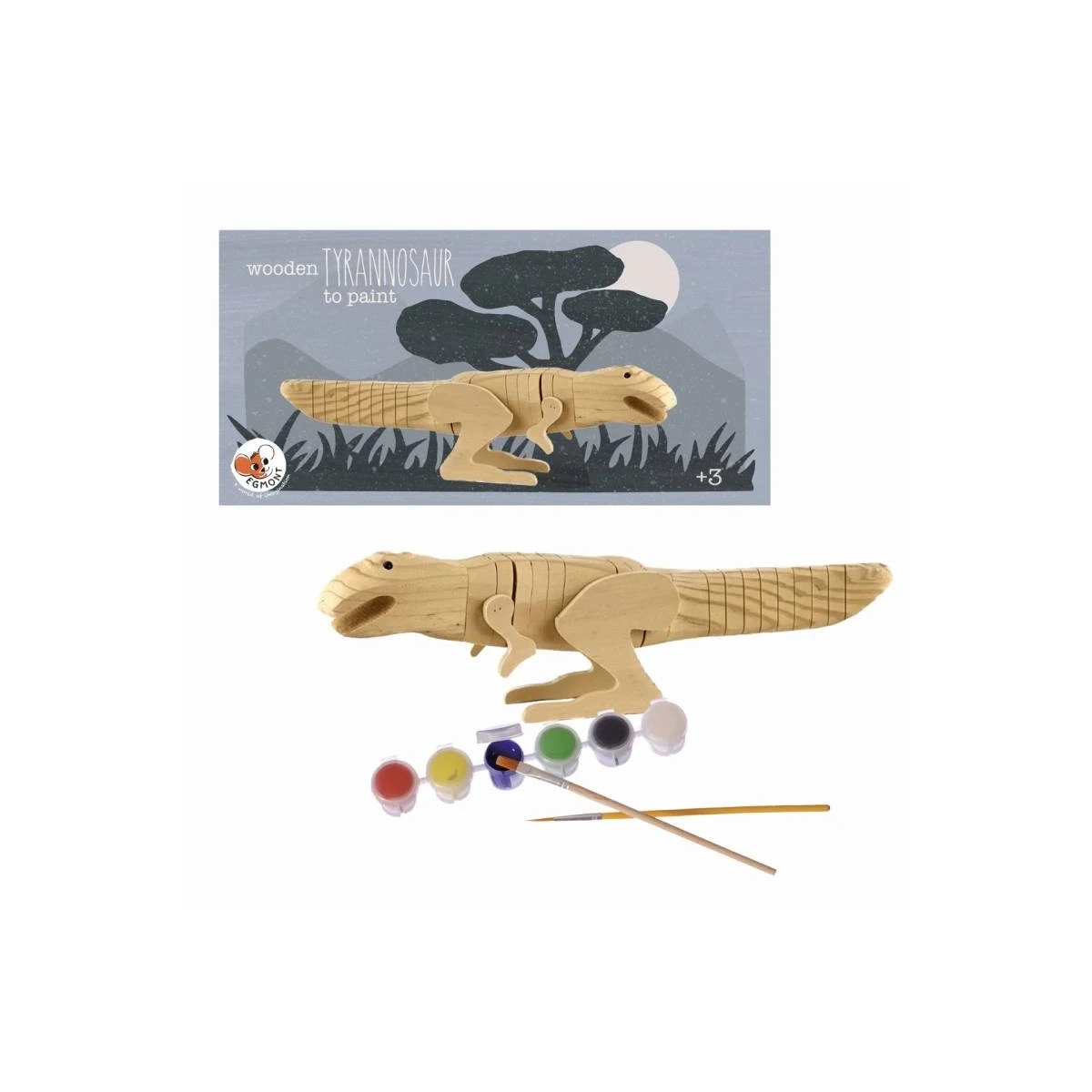 EGMONT TOYS Drewniany Tyranosaurus do pomalowania | Pan Piksel