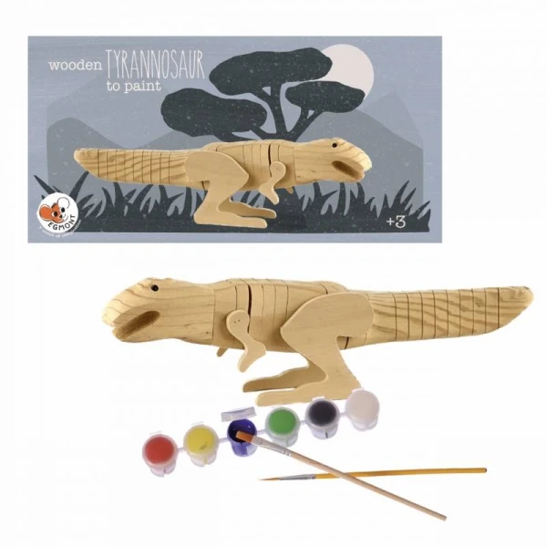 EGMONT TOYS Drewniany Tyranosaurus do pomalowania | Pan Piksel