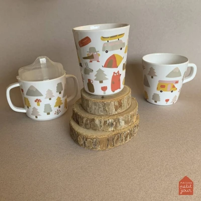 MAISON PETIT JOUR Mały kubek do napojów 160 ml Przygoda! | Pan Piksel