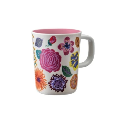 MAISON PETIT JOUR Kubek z jednym uchem 230 ml Kwiatowe Ogrody | Pan Piksel